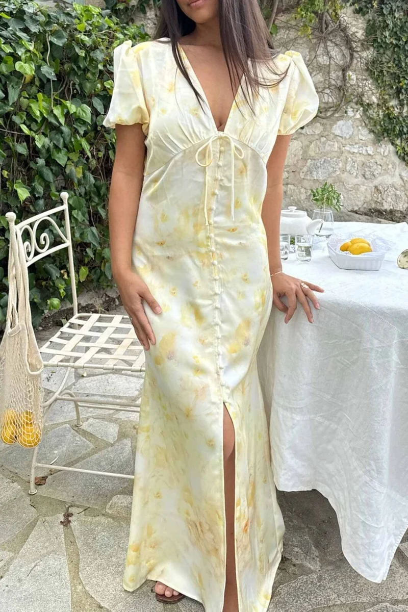BYIC - Agnetaic Long Dress A23903 - Sunlight Blossom
