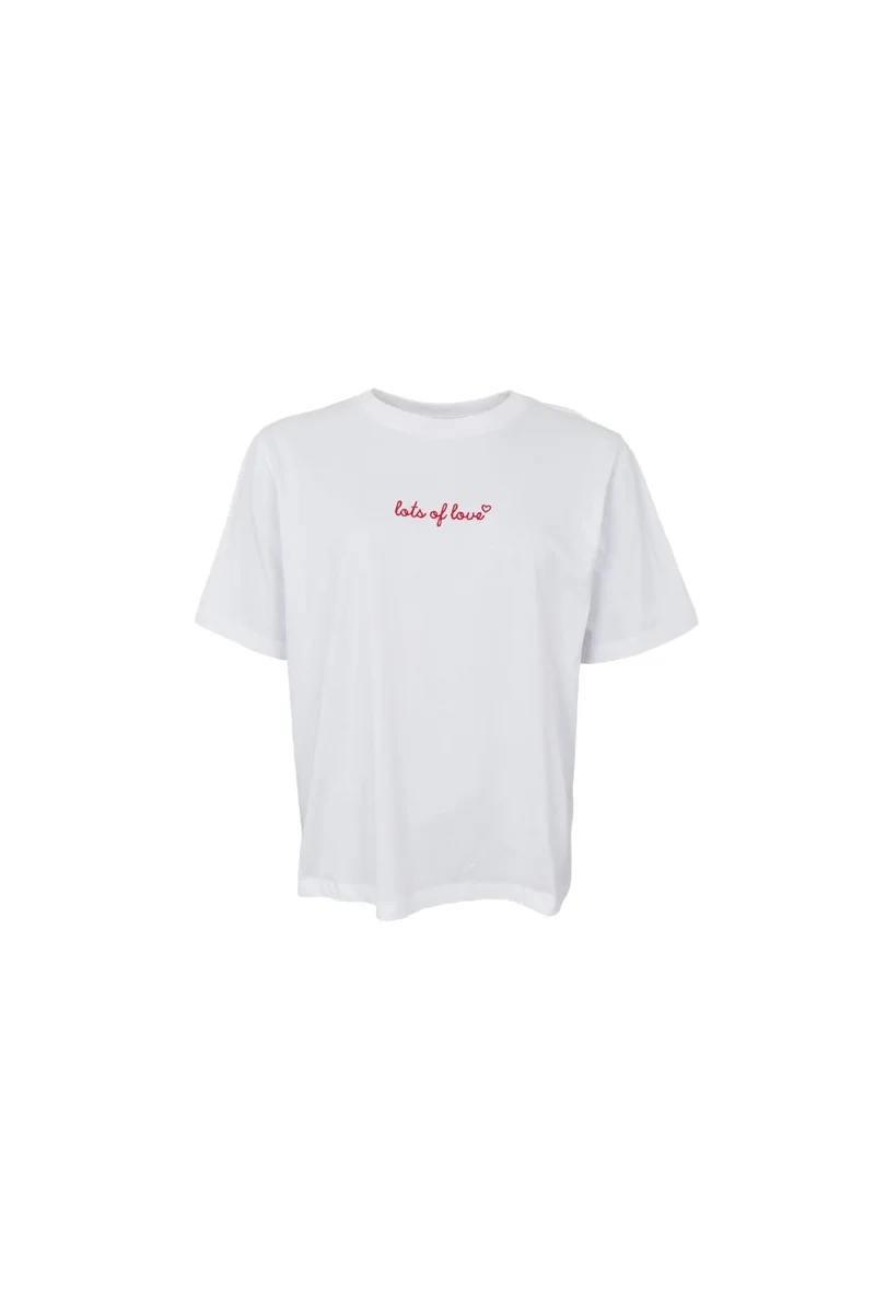 Black Colour - Bclove Ss Tee 41142 - Shirts - White