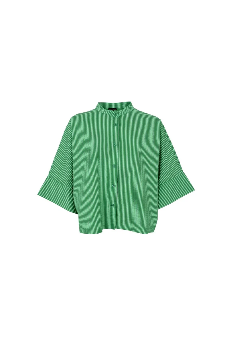 Black Colour - Bcally Loose Shirt 41145 - Green