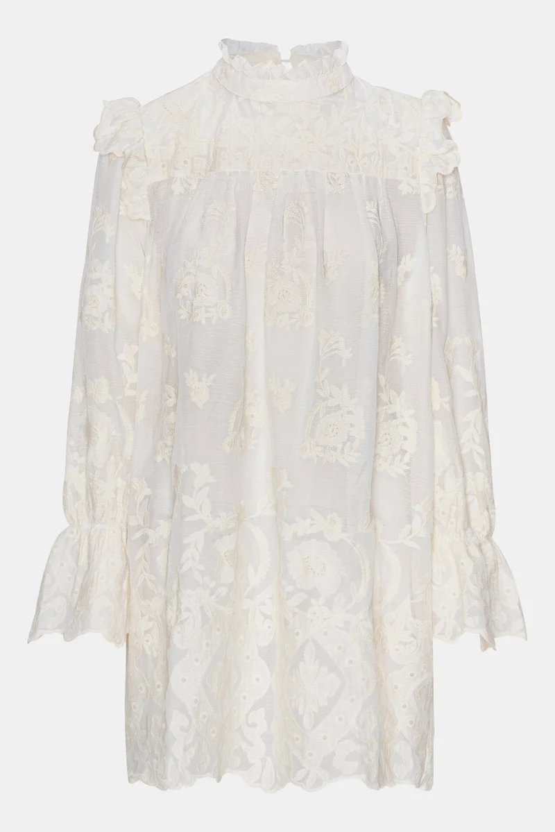 BYIC - Ellinoric Lace Dress - vw Vintage White