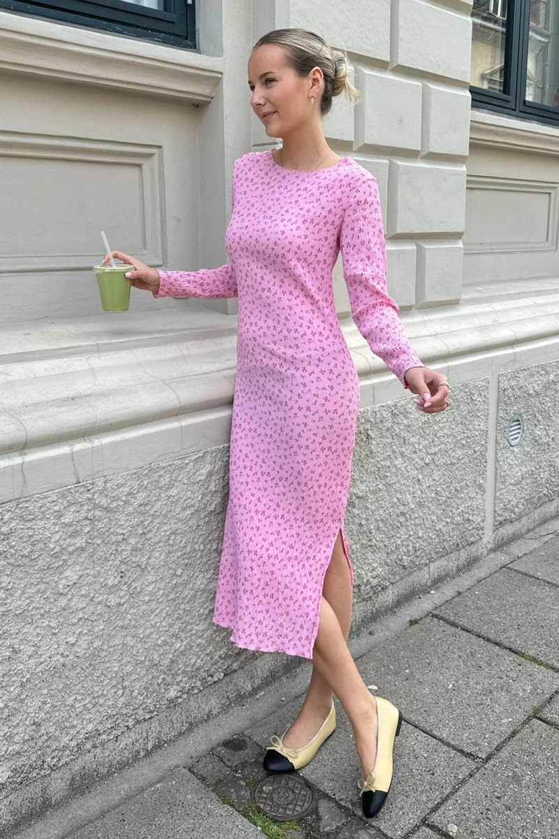 BYIC - Odaic Dress - ptb Pink Tiny Blossom