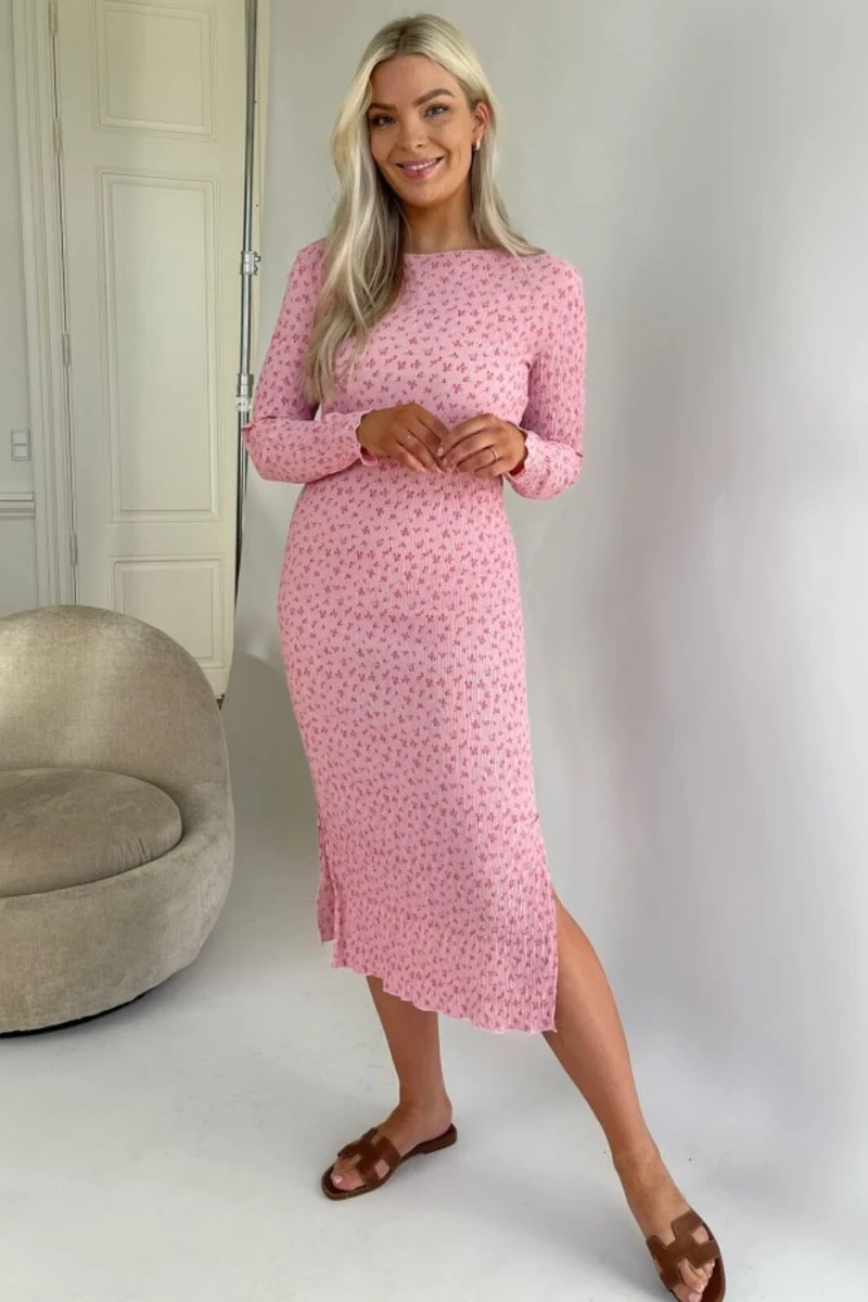 BYIC - Odaic Dress - ptb Pink Tiny Blossom