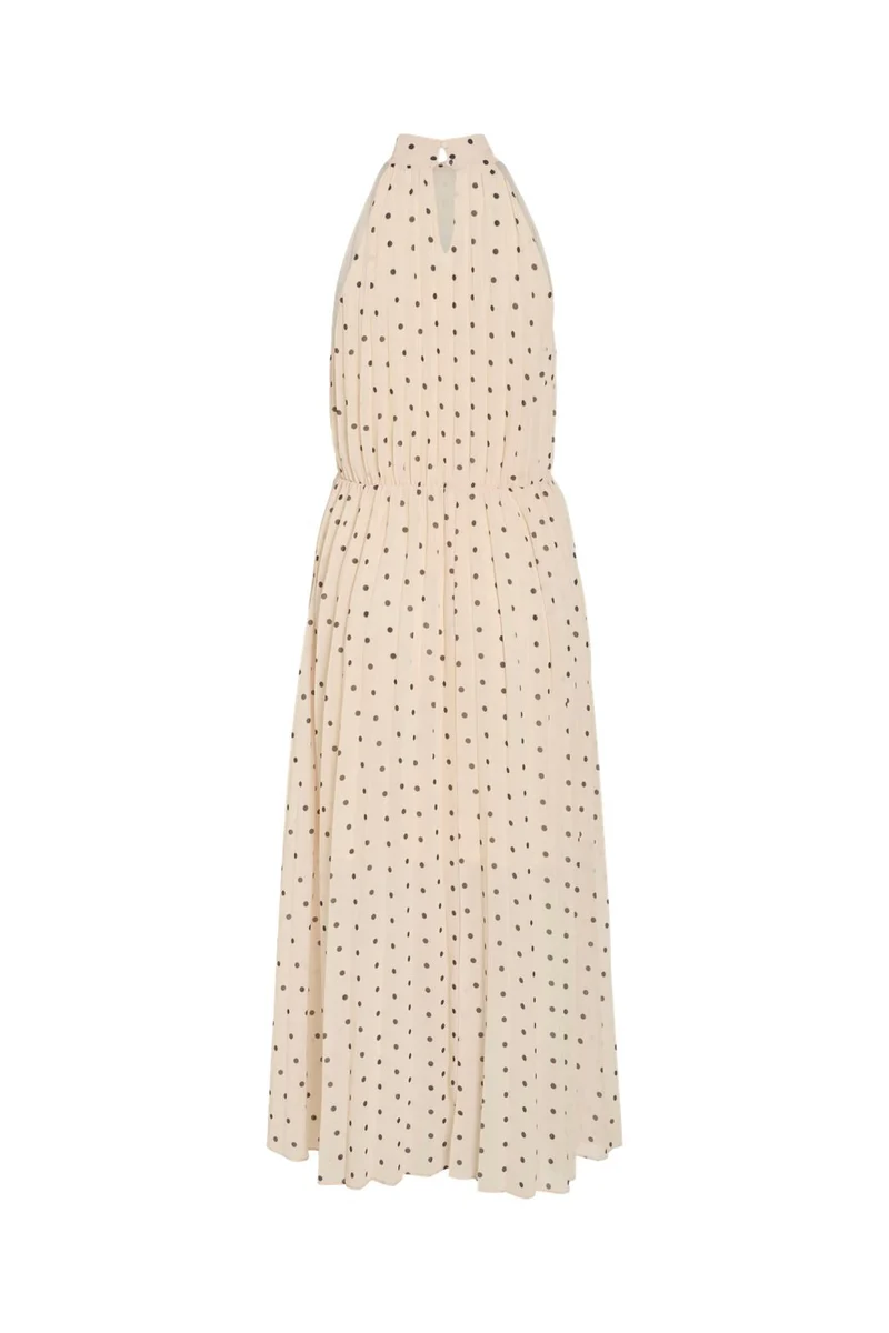 Vila - Vimicada Halterneck Midi Dress/Dc/Ka - 5002072 Birch Black Dots