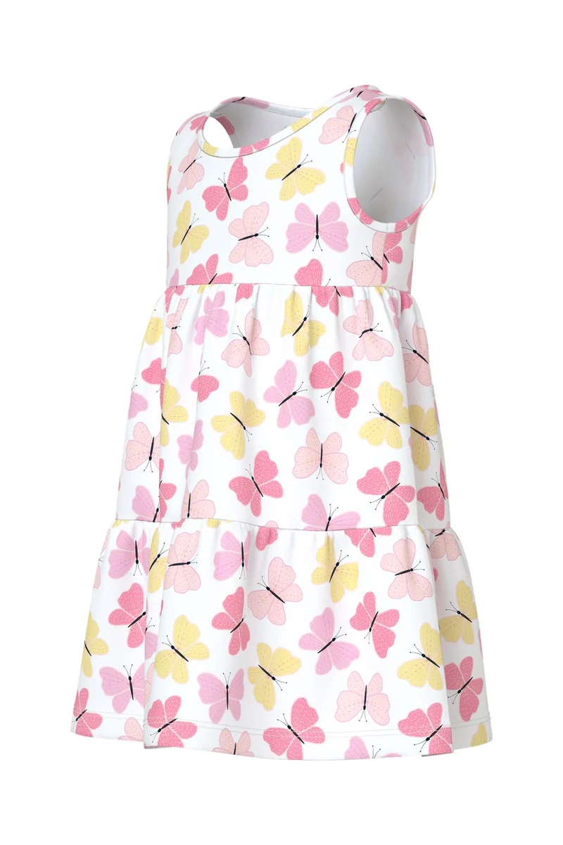 Name It - Nmfvigga Spencer Dress - 5067817 Bright White Pink Butterfly