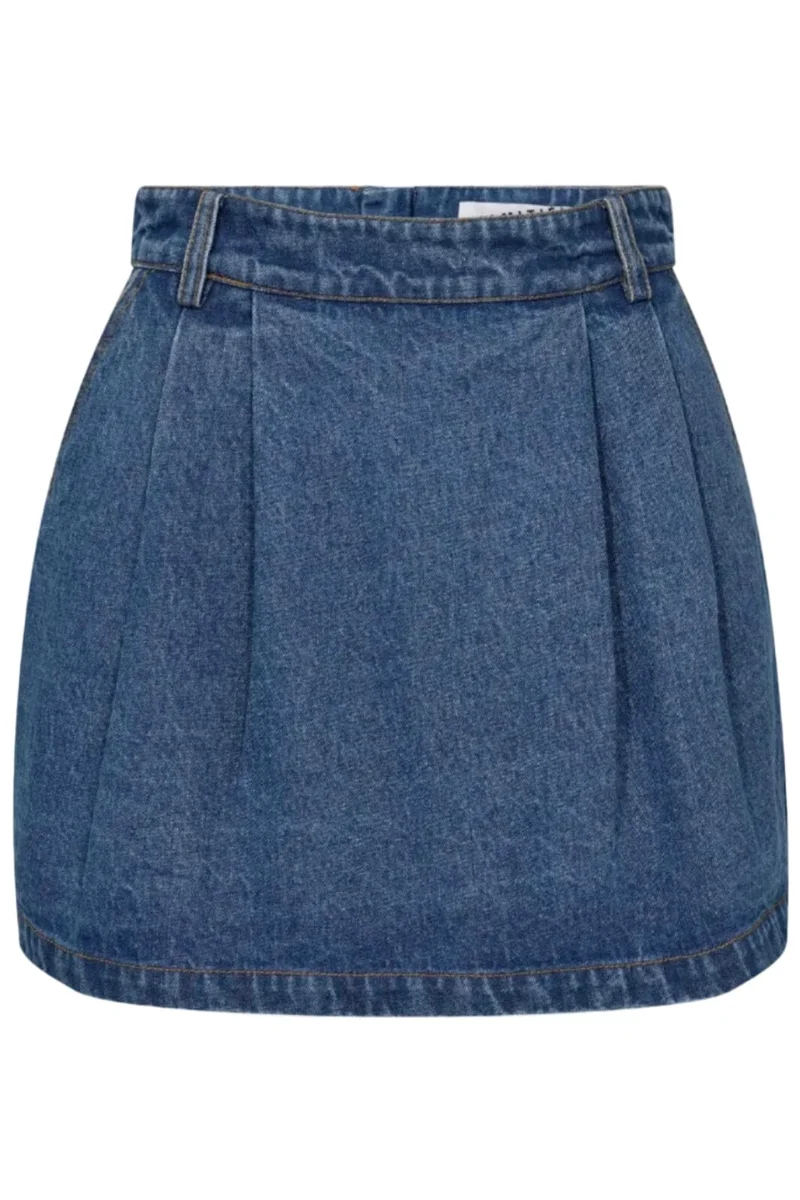 Haute L'Amitié - Denim Pleat Skirt HL10627 - Denim Blue