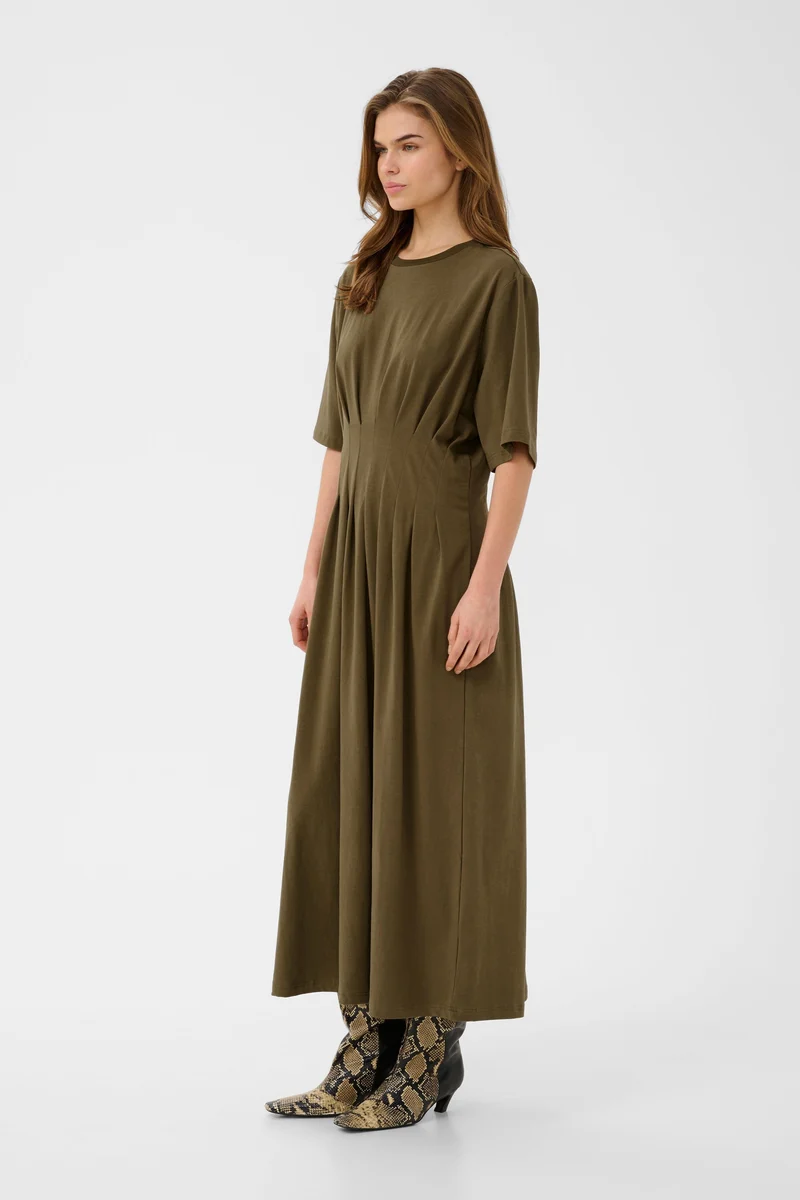 Gestuz - Gzinez Long Dress 10911383 - 190622 - Military Olive
