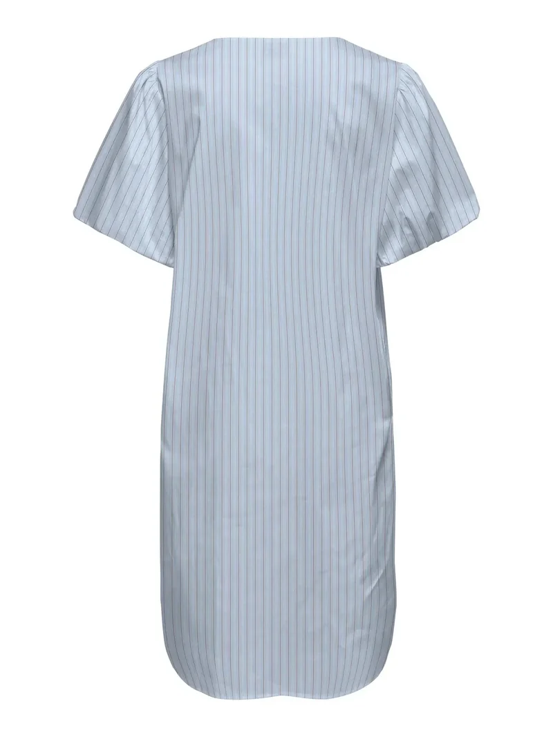 JDY - Jdymio 2/4 Mididress Dia - 5049556 Cashmere Blue 01-02-26 White & Toasted Coconut