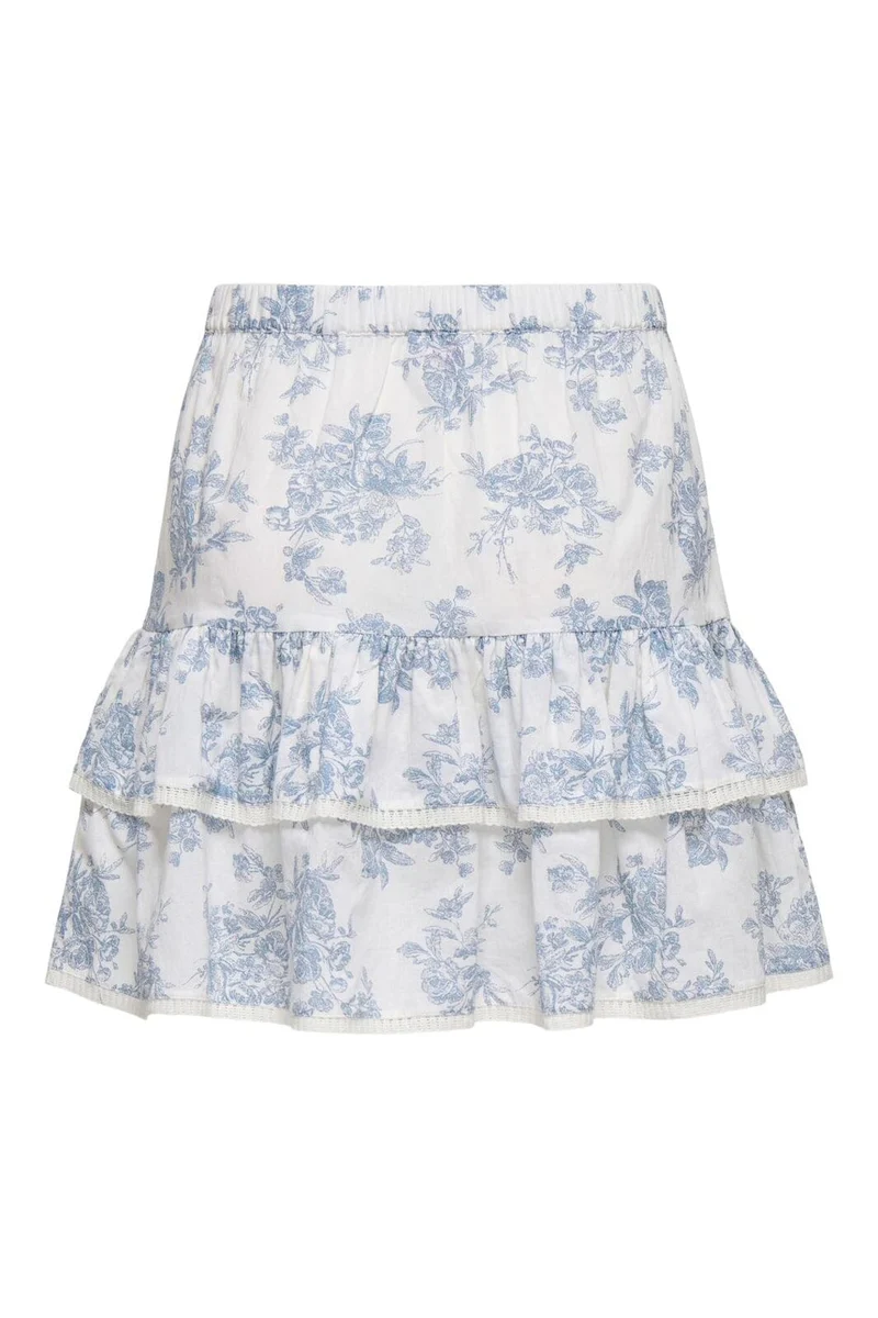 JDY - Jdyalberte Layer Skirt - 5026898 Cloud Dancer 26-02-26 Abstract Flowers