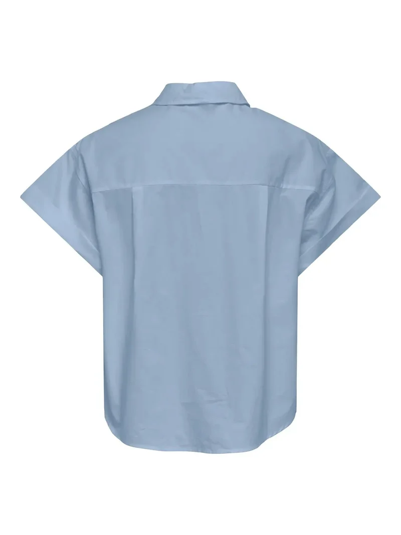 Only - Onlkeri S/S Fold Shirt - 5013734 Cashmere Blue