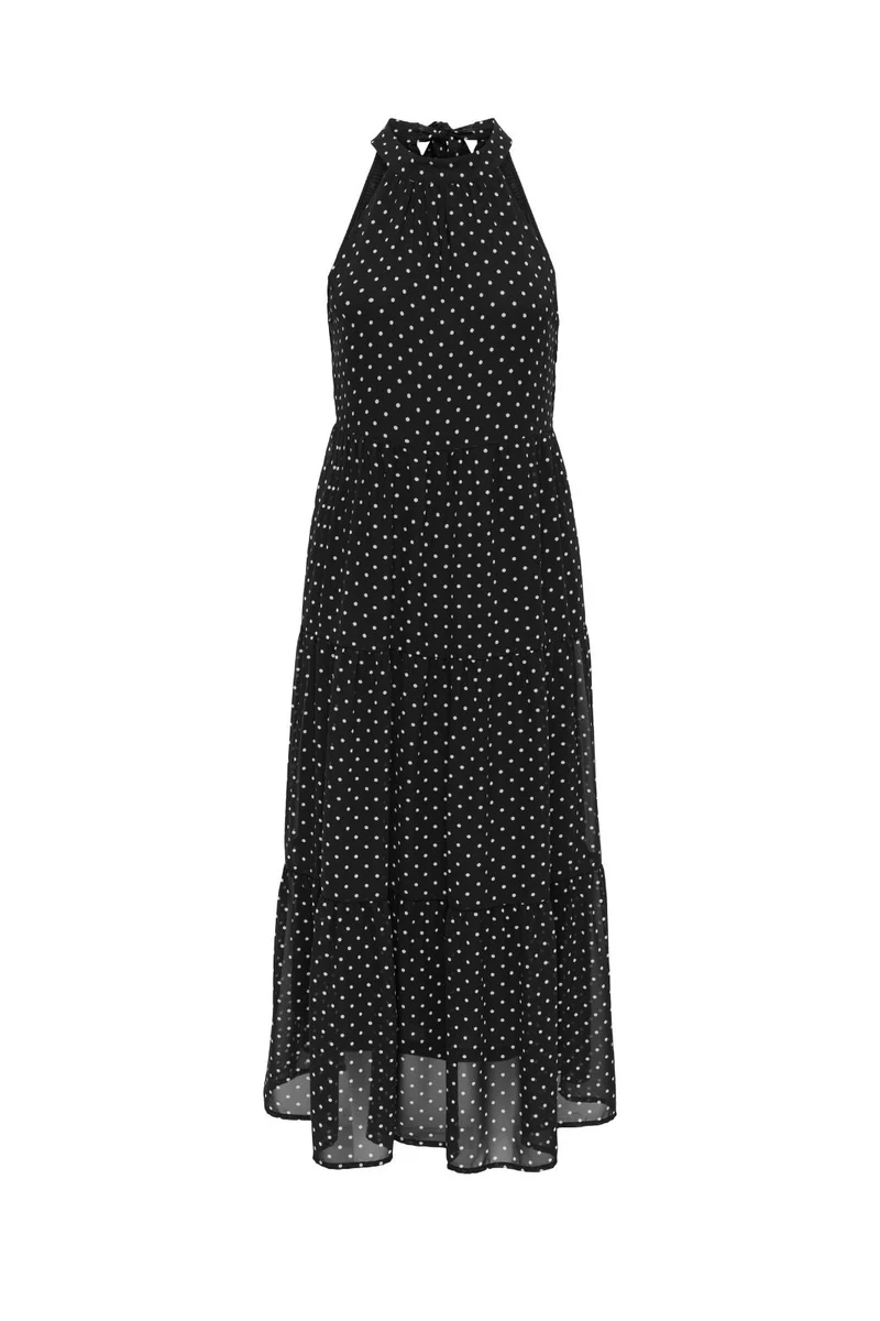 Only - Onlpetra Life Halter Neck Dress - 5092071 Black Cloud Dancer Dots