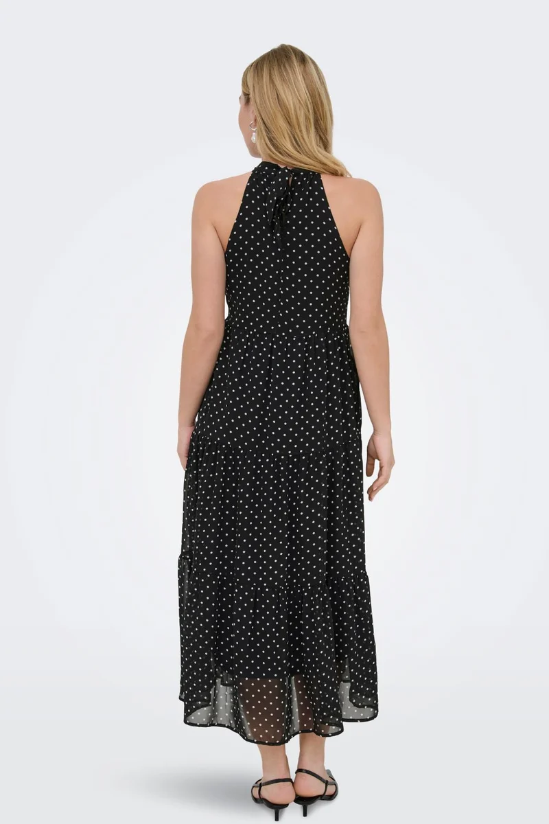 Only - Onlpetra Life Halter Neck Dress - 5092071 Black Cloud Dancer Dots