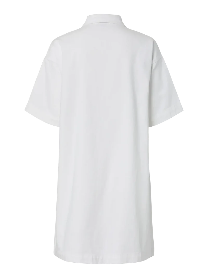 Pieces - Pcsky Ss A-Shape Denim Dress - 4992591 Bright White