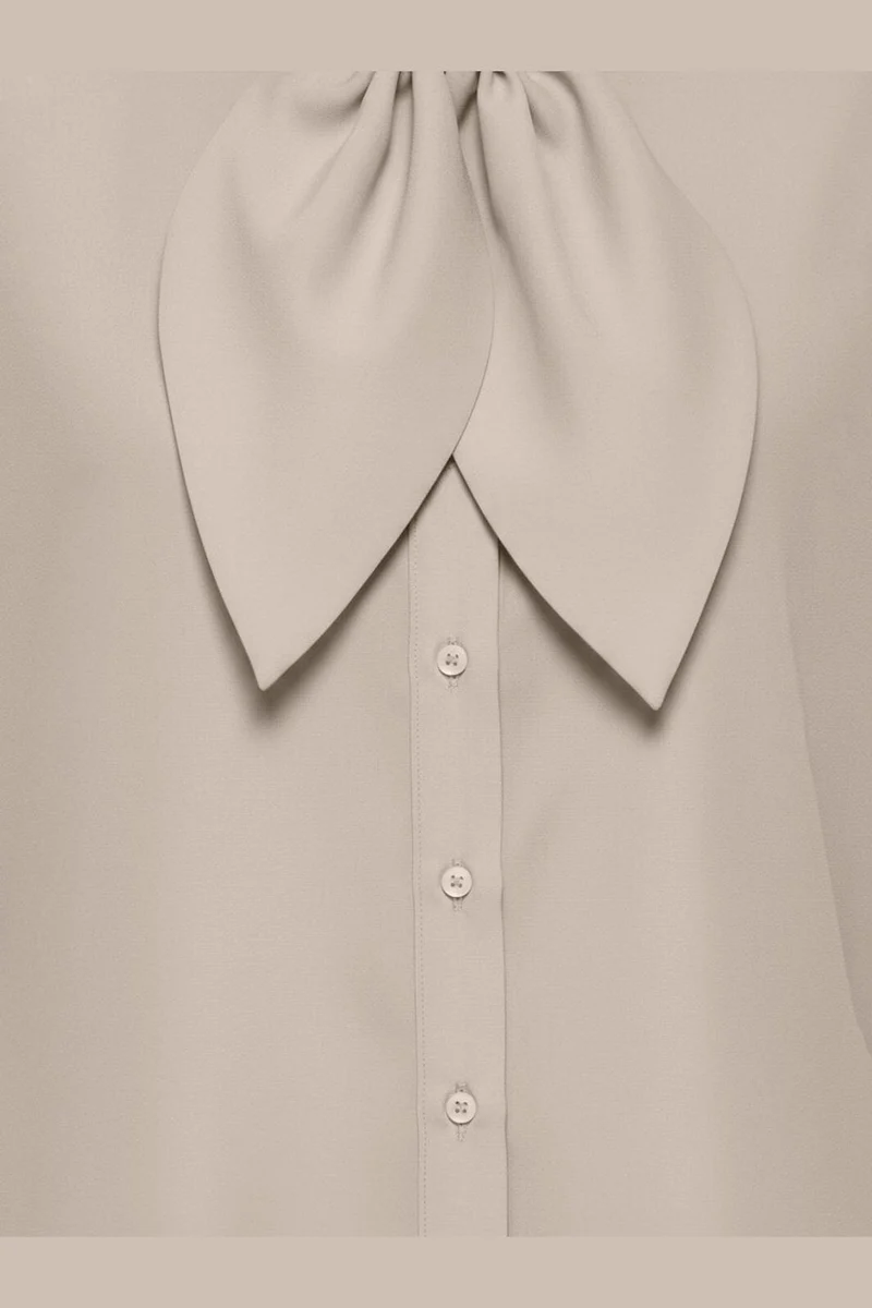 Only - Onldisako L/S Bow Detail Shirt - 5158552 Peyote