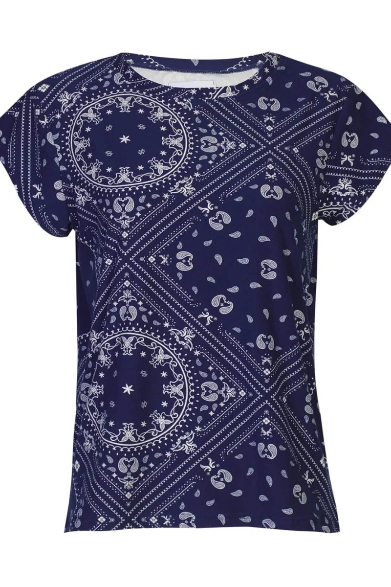 Liberte - Alma-U-Tshirt 9581 - Blue Scarf
