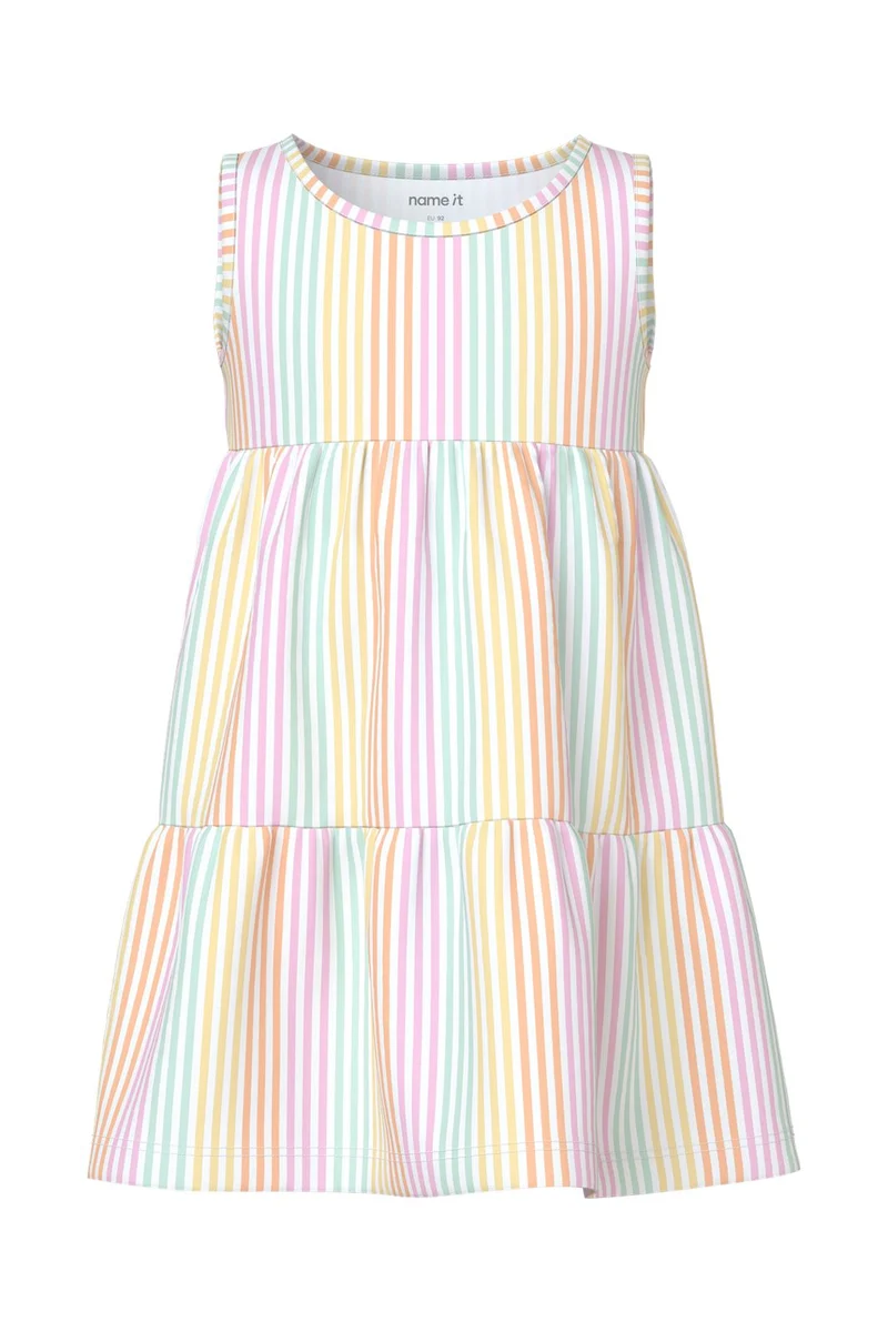 Name It - Nmfvigga Spencer Dress - 5058202 Bright White Cool Stripe