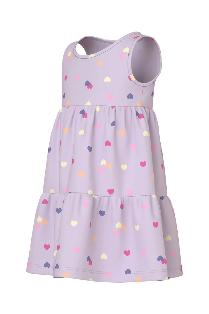 Name It - Nmfvigga Spencer Dress - 5058203 Lavender Fog Colorful Hearts