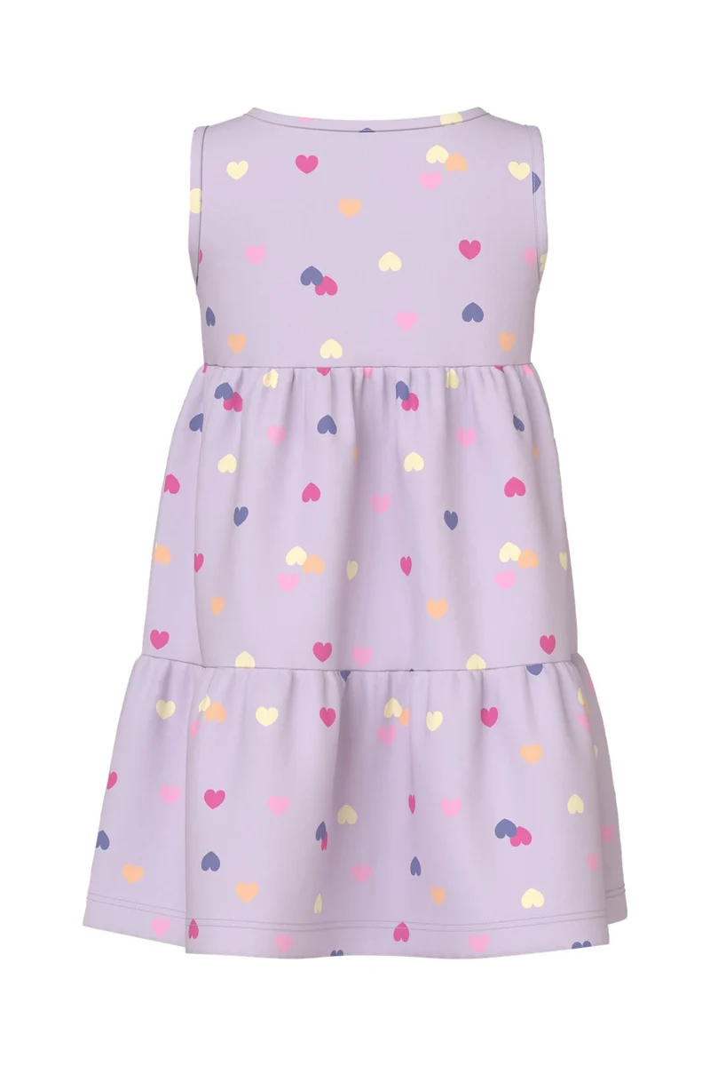 Name It - Nmfvigga Spencer Dress - 5058203 Lavender Fog Colorful Hearts