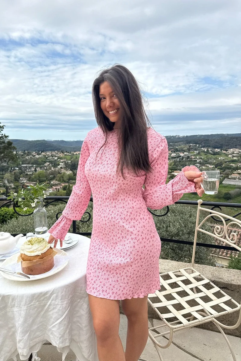 BYIC - Odineic Dress A23833 - Pink Tiny Blossom