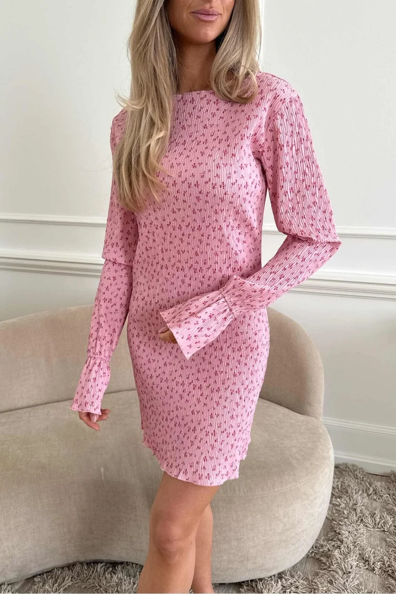BYIC - Odineic Dress A23833 - Pink Tiny Blossom