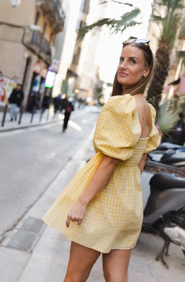 Molly&My x Julie Elsebeth - Rigmor Dress - Lemon Checks