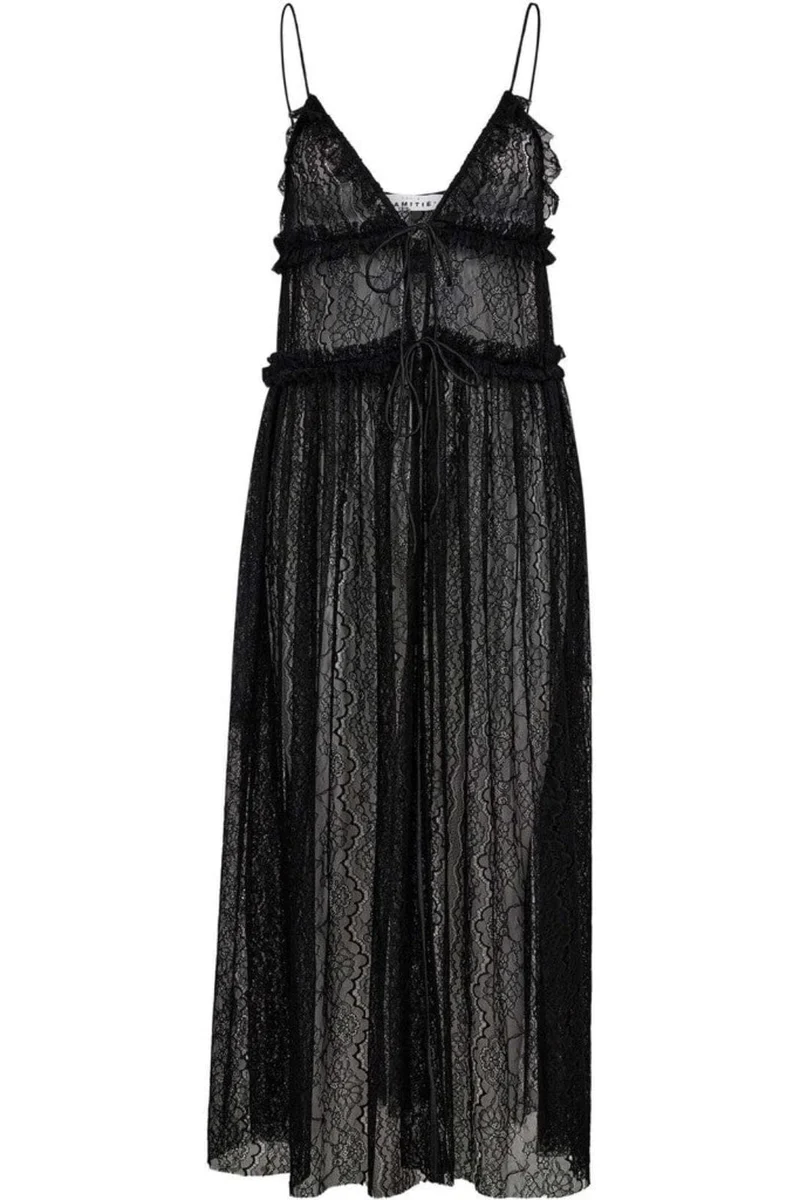 Haute L'Amitié - New Lace Tie Dress HL10599 - Black