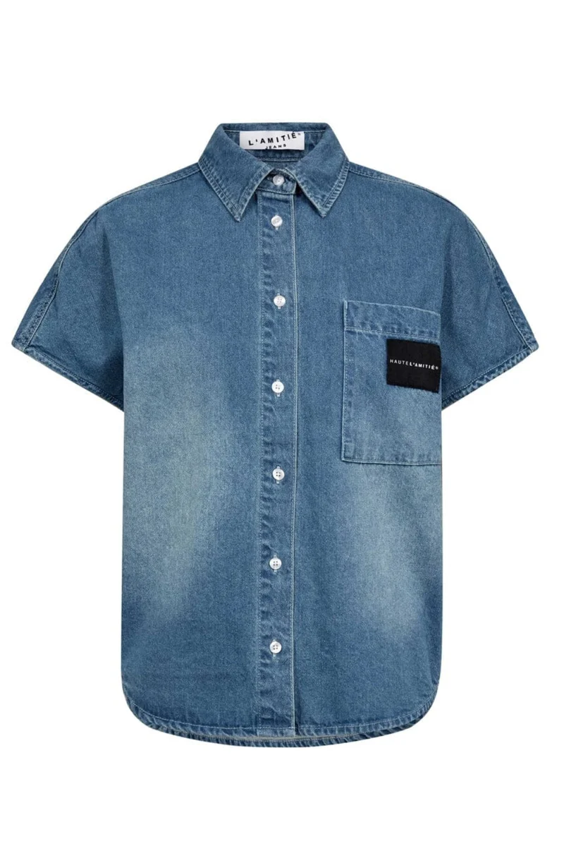 Haute L'Amitié - Denim Ns Logo Shirt HL10593 - Used Denim