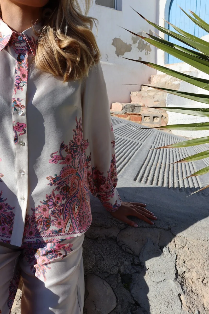 Liberte - Wennise Ls Shirt 22341 - Pink Paisley