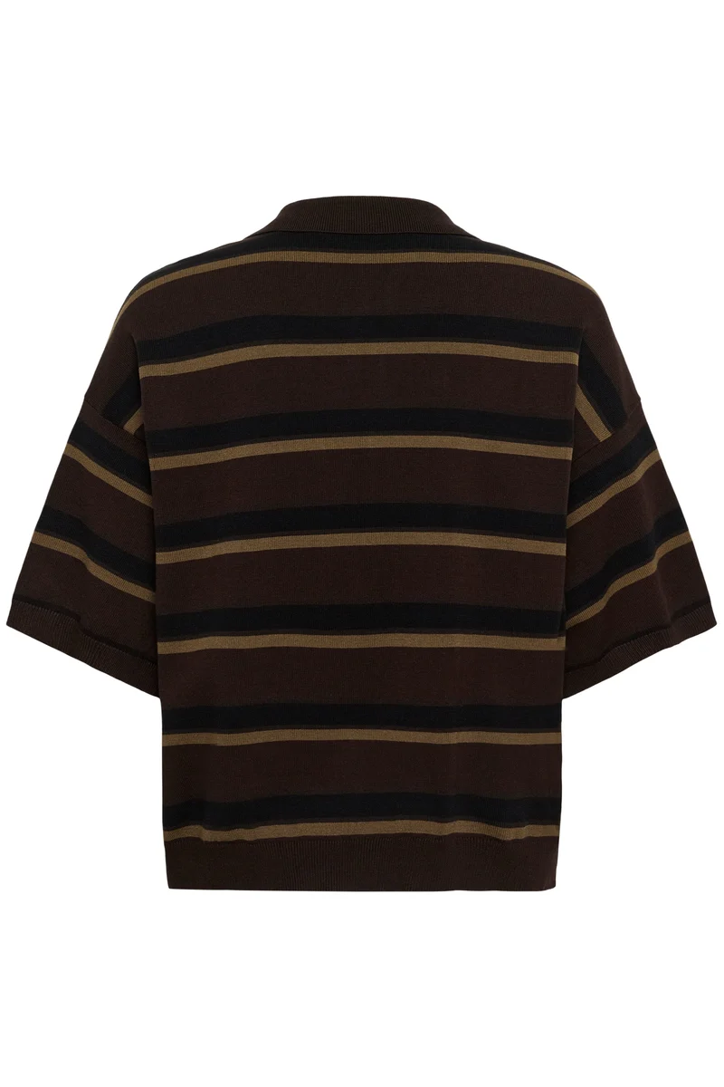 Gestuz - Gztaia Ss Polo Pullover 10910933 - 110053 - Molé/Black/Military Olive