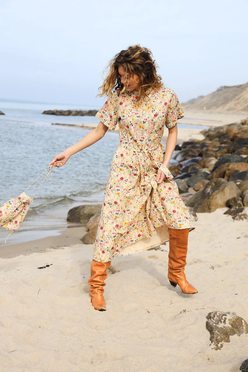 Lollys Laundry - Blakell Midi Dress Ss 26241-3007 - 74 - Flower Print