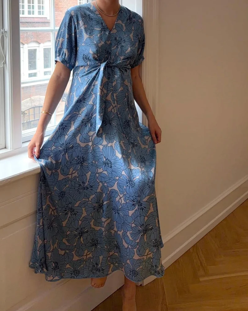 Karmamia - Faye Dress 2467 - Gardenia Sky