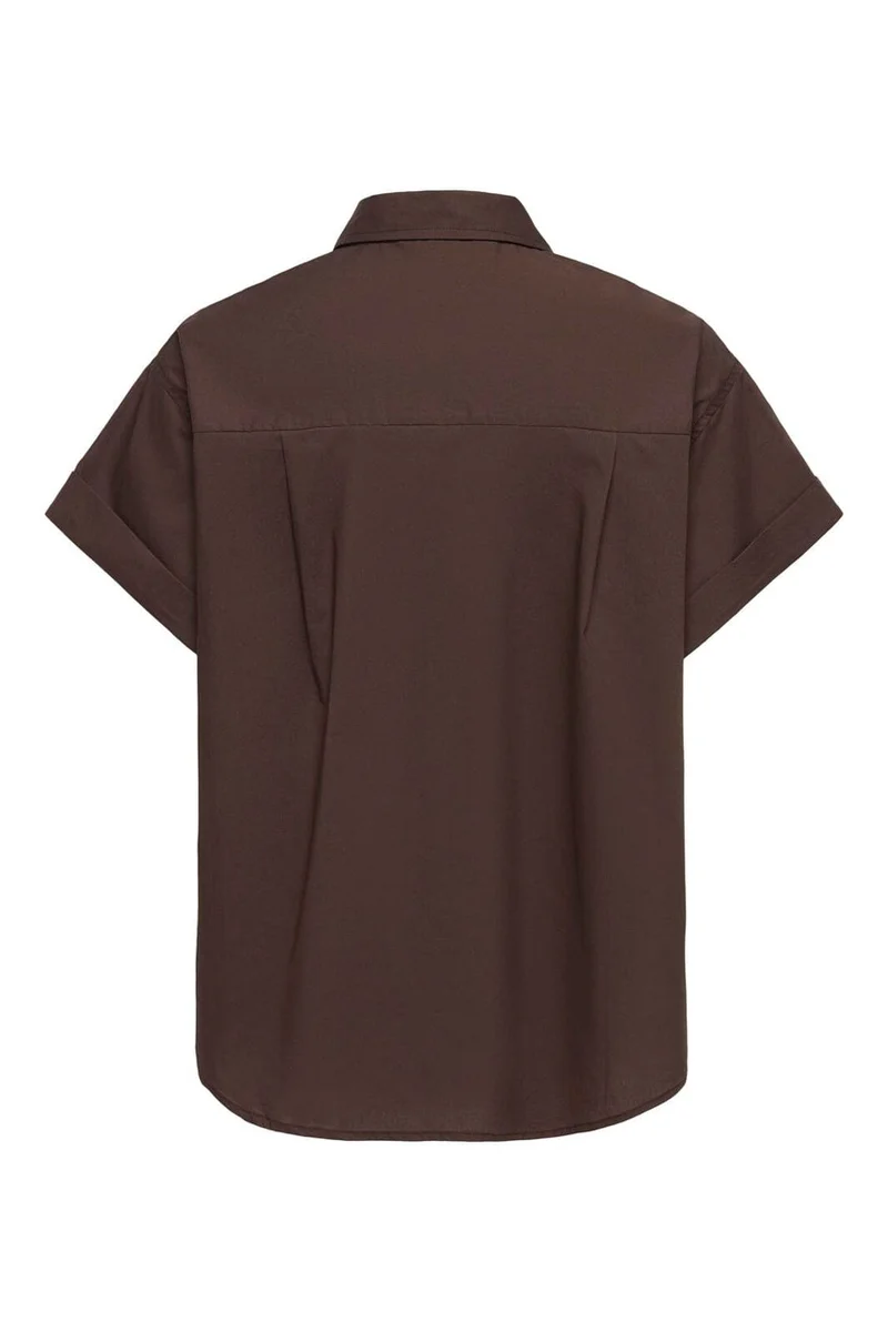 Only - Onlkeri S/S Fold Shirt - 5118366 Coffee Bean