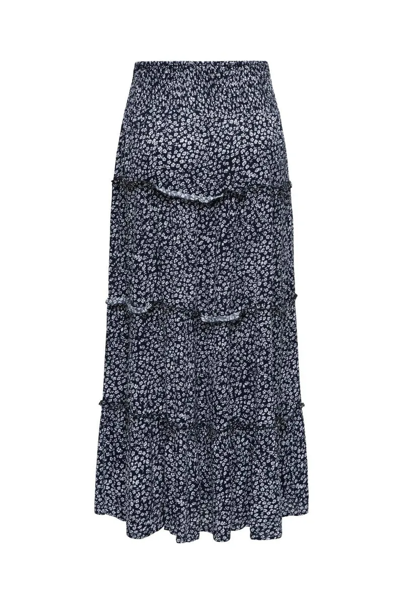 Only - Onlfernanda Life Layred Long Skirt - 5022849 Night Sky Fernanda Flower