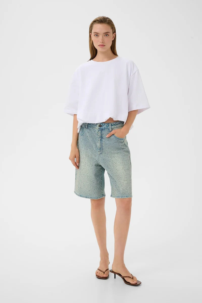 Gestuz - Gzzorah Long Shorts 10911177 - 104609 - Mid Blue Washed