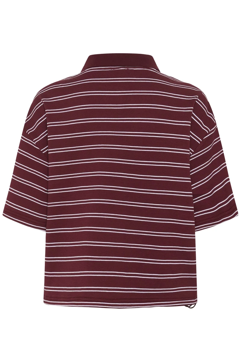 Gestuz - Gzpilova Polo Tee 10911229 - 109417 - Cabernet Striped