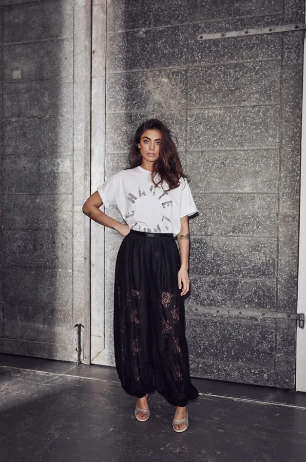 Haute L'Amitié - Bella Lace Harem Pant HL10584 - Black