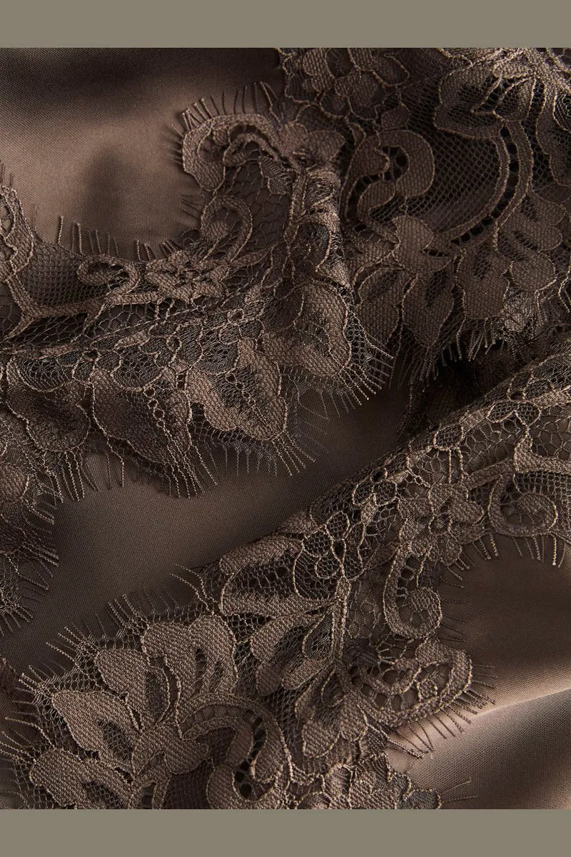 Jjxx - Jxvima Satin Asymmetric Skirt Ln - 5129399 Demitasse