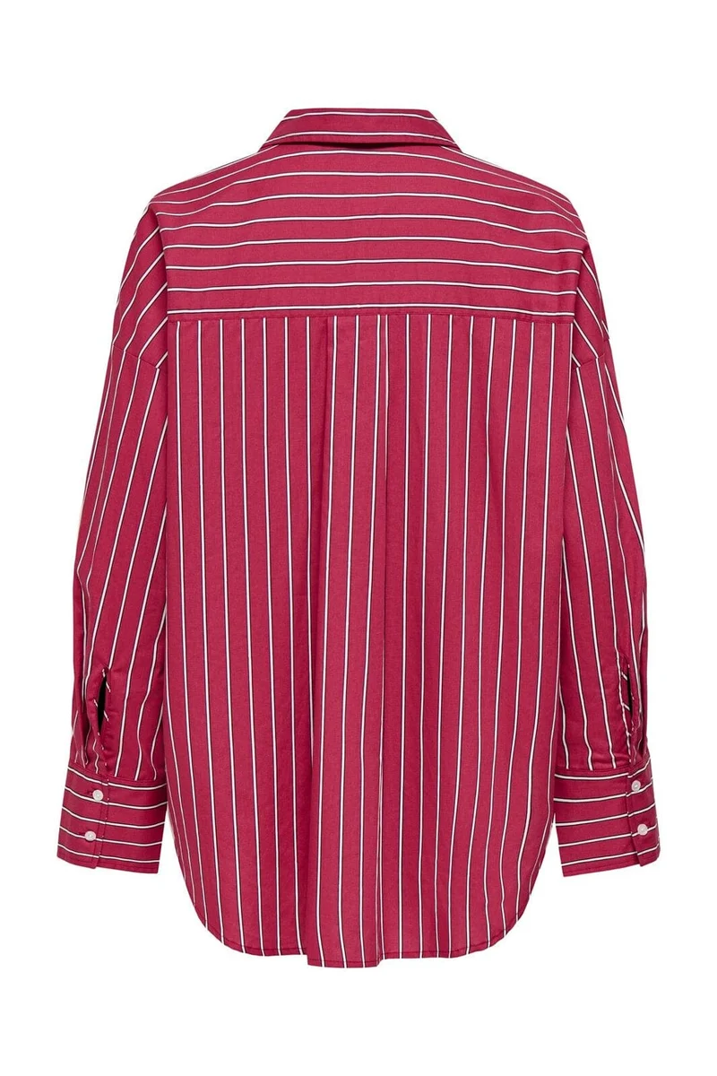 Only - Onloregon Nano Ls Shirt - 5116351 Deep Claret White