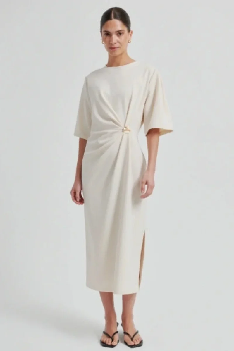 Second Female - Liana Dress 60498 - 0512 Soft Beige