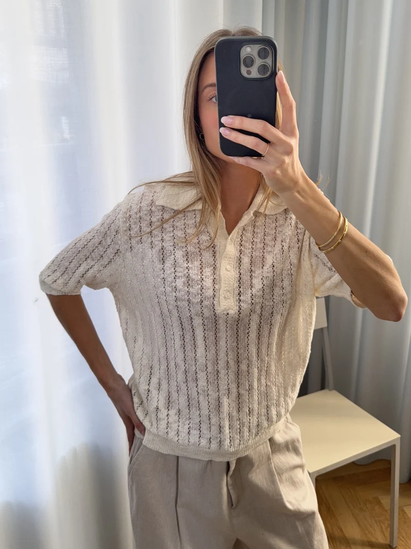 Modström - Agnesmd Ss Polo 59194 - 598 - Vanilla Cream