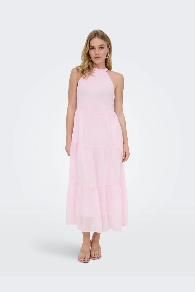 Only - Onlpetra Life Halter Neck Dress - 5092070 Cherry Blossom