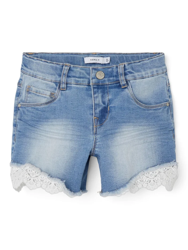 Name It - Nkfsalli Slim Shorts 5372-Ha - 3755383 Medium Blue Denim