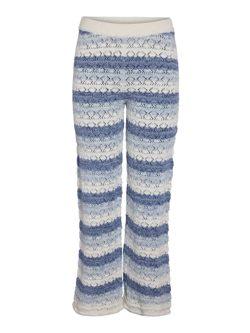 Noisy May - Nmlaika Nw Knit Pants Fwd - 4946479 Birch Blue Combination