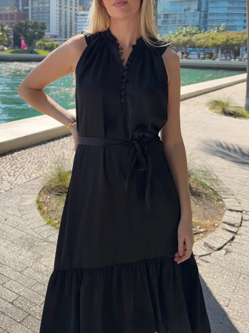 Karmamia - Anna Dress 2402 - Hammered Black