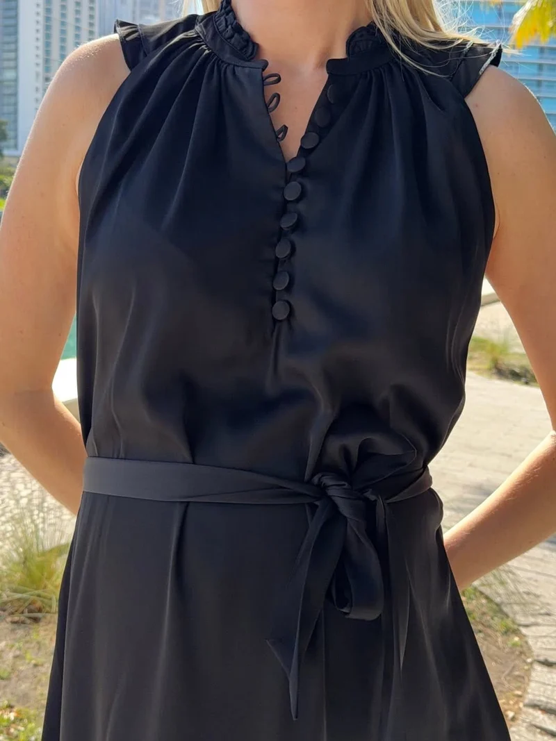Karmamia - Anna Dress 2402 - Hammered Black
