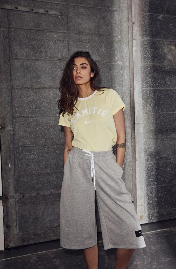 Haute L'Amitié - Neckline Logo Tee HL10006 - Pale Yellow