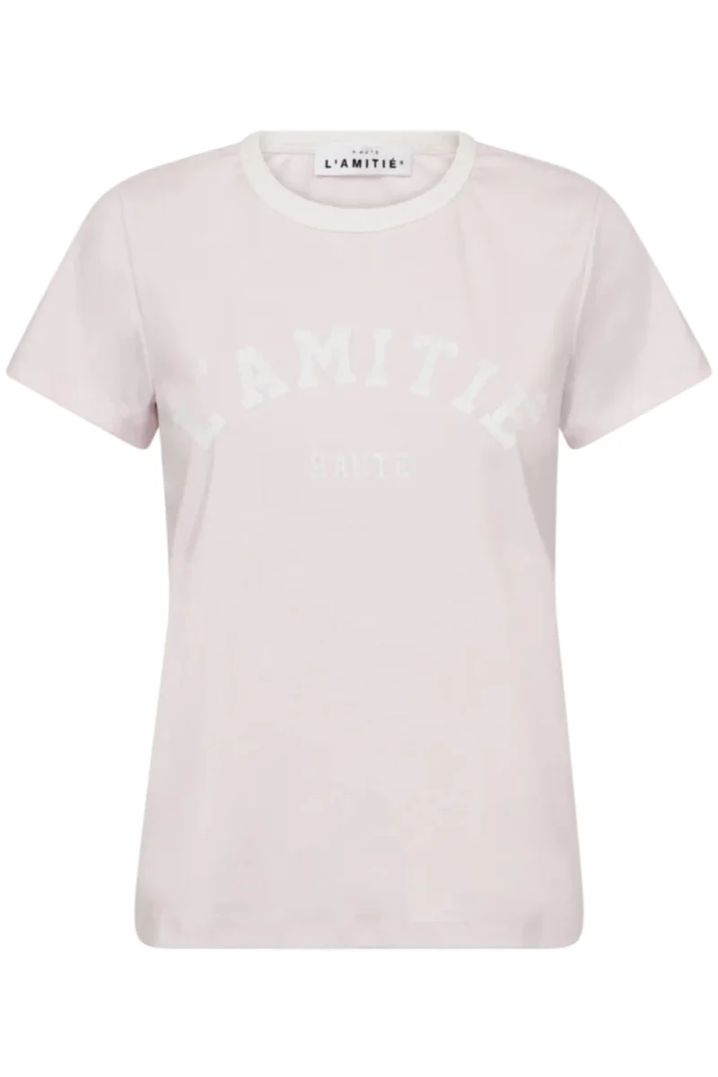 Haute L'Amitié - Neckline Logo Tee HL10006 - Iced Rose