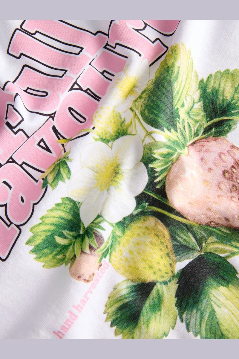 Jjxx - Jxmillow Loose Ss Tee Sp226 - 5008868 Bright White Strawberry
