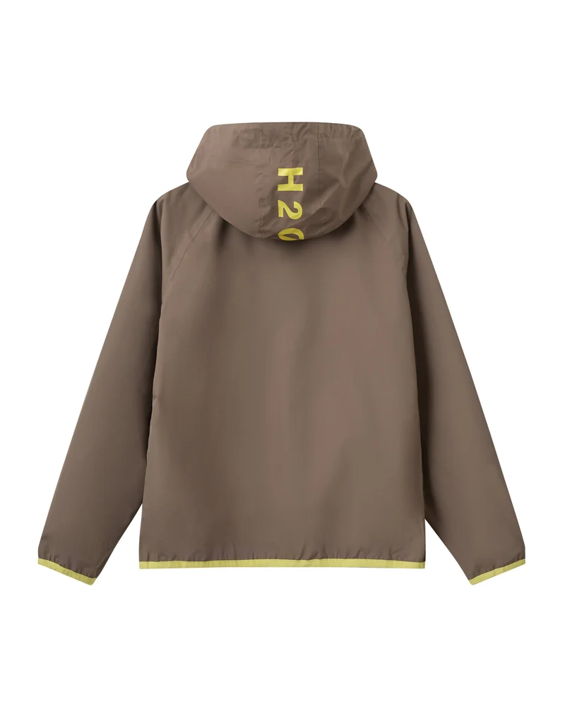 H2O - H2Rømø Festival Lw Rain Jacket Packable 100980-2 - 7023 - Dusty Oak/Just Yellow