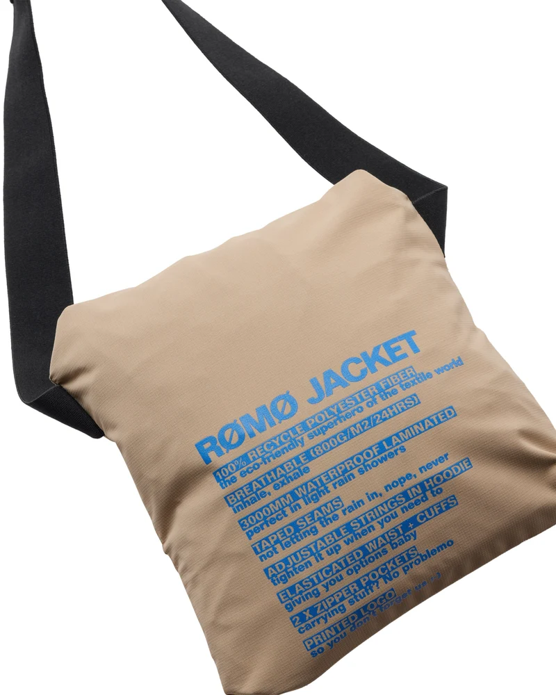 H2O - H2Rømø Festival Lw Rain Jacket Packable 100980-2 - 7094 - Warm Grey/Blue