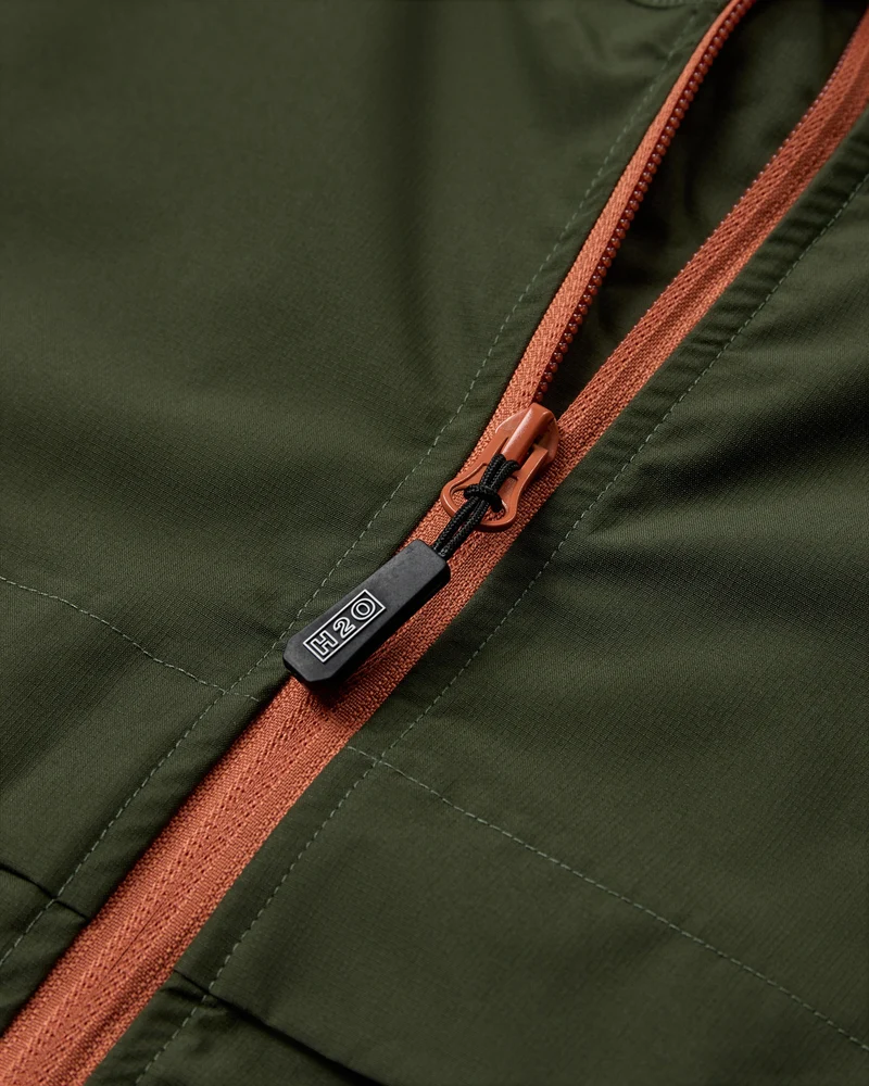 H2O - H2Rømø Festival Lw Rain Jacket Packable 100980-2 - 7022 - Army/Autumn Leaf